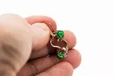Винтидж бижута Обеци Смарагд Оригинално ретро 14k розово злато vec027r