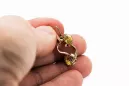 Pendientes Joyería vintage Peridoto amarillo Oro rosa antiguo original de 14k vec027r