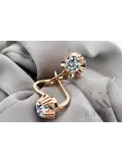 Zircon Original vintage din aur roz de 14k Cercei Vintage vec027r