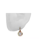 Zircon Original vintage din aur roz de 14k Cercei Vintage vec027r