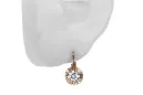 Zircon Original vintage din aur roz de 14k Cercei Vintage vec027r