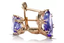 Ohrringe Alexandrit Originales Vintage-Roségold aus 14 Karat Vintage vec021r