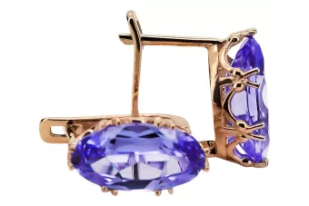 Earrings Vintage style Alexandrite Original Vintage 14K Rose Gold vec021r