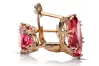 Earrings Ruby Original Vintage 14K Rose Gold Vintage craft vec021r