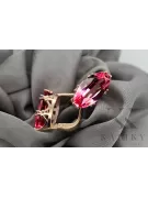 Ohrringe Vintage Stil Rubinrot Originales Vintage-Roségold aus 14 Karat vec021r