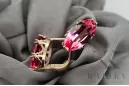 Original vintage din aur roz de 14k Rubin Cercei Vintage Craft  vec021r