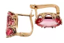Original vintage din aur roz de 14k Rubin Cercei Vintage Craft  vec021r
