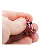 Original vintage din aur roz de 14k Rubin Cercei Vintage Craft  vec021r