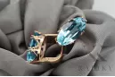 Обеци Аквамарин Оригинално ретро 14k розово злато Винтидж vec021r