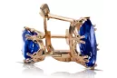 Earrings Sapphire Original Vintage 14K Rose Gold Vintage craft vec021r