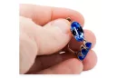 Original vintage din aur roz de 14k Safir Cercei Vintage Craft  vec021r