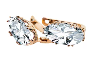 Zirkon Originales Vintage-Roségold aus 14 Karat Ohrringe Vintage vec021r