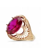 Ring Vintage Stil Rubinrot Originales Vintage-Roségold aus 14 Karat vrc003r