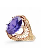 Russian Soviet rose 14k 585 gold Alexandrite Ruby Emerald Sapphire Zircon ring  vrc014