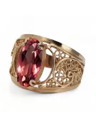 Or rose 14 carats vintage d'origine Rubis Anneau Style vintage vrc057r