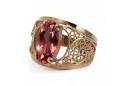 Or rose 14 carats vintage d'origine Rubis Anneau Style vintage vrc057r