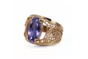 Russian Soviet rose 14k 585 gold Alexandrite Ruby Emerald Sapphire Zircon ring  vrc014