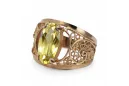 Original Vintage 14K Rose Gold Yellow Peridot Ring Vintage style vrc057r