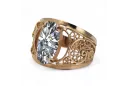 Or rose 14 carats vintage d'origine Zircon Anneau Bijoux vintage vrc057r