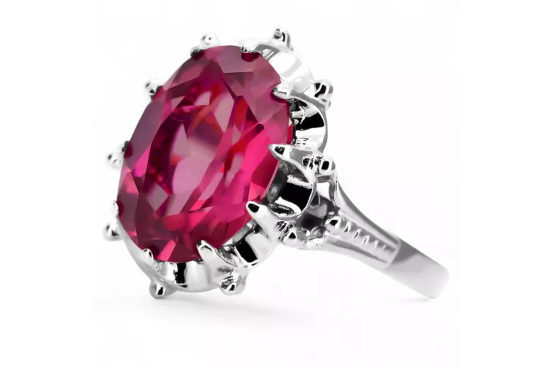 Russian Soviet rose 14k 585 gold Alexandrite Ruby Emerald Sapphire Zircon ring  vrc014