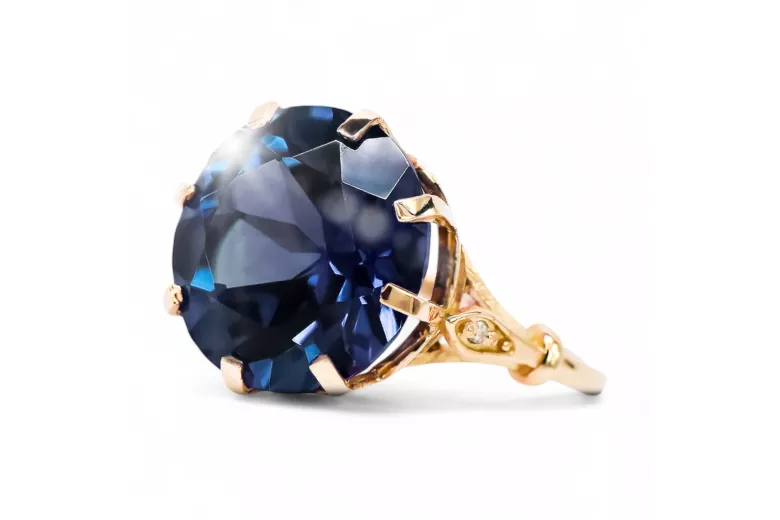Original Vintage 14K Rose Gold Sapphire Ring Vintage Jewlery vrc073r