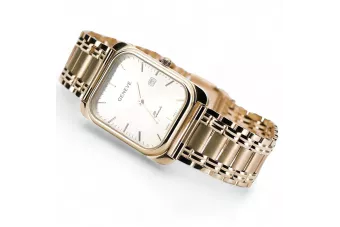 Vyriškas 14k 585 raudono aukso laikrodis Geneve mw001r&mbw009r