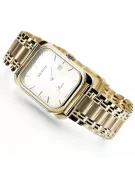 Montre Homme Rectangulaire en Or 14k, Quartz Italien