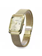 14k Gold Men's Rectangular Watch, Italian, 36.8mm