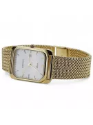 Gelb 14 Karat 585 Gold Herren Geneve Watch Weiß Zifferblatt MW001YDW & MBW021Y