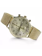 Yellow 14k 585 gold men's watch Geneve mw005y&mbw014y