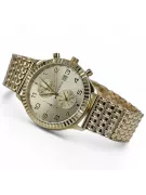 Италиански жълт 14k 585 златен мъжки часовник Geneve mw007y&mbw013y