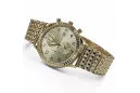 Италиански жълт 14k 585 златен мъжки часовник Geneve mw007y&mbw013y