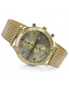14K Gold Men's Watch, Design italien, Quartz