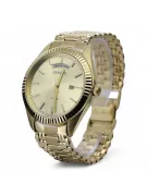 Ανδρικό χρυσό ρολόι 14k 585 Geneve mw008ydy&mba012yo