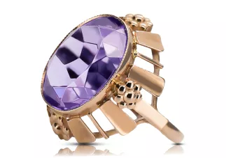 Ring Vintage Schmuck Alexandrit Originales Vintage-Roségold aus 14 Karat vrc043r