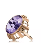 Russisch Sowjetrosa 14 Karat 585 Gold Alexandrit Rubin Smaragd Saphir Zirkon Ring vrc090