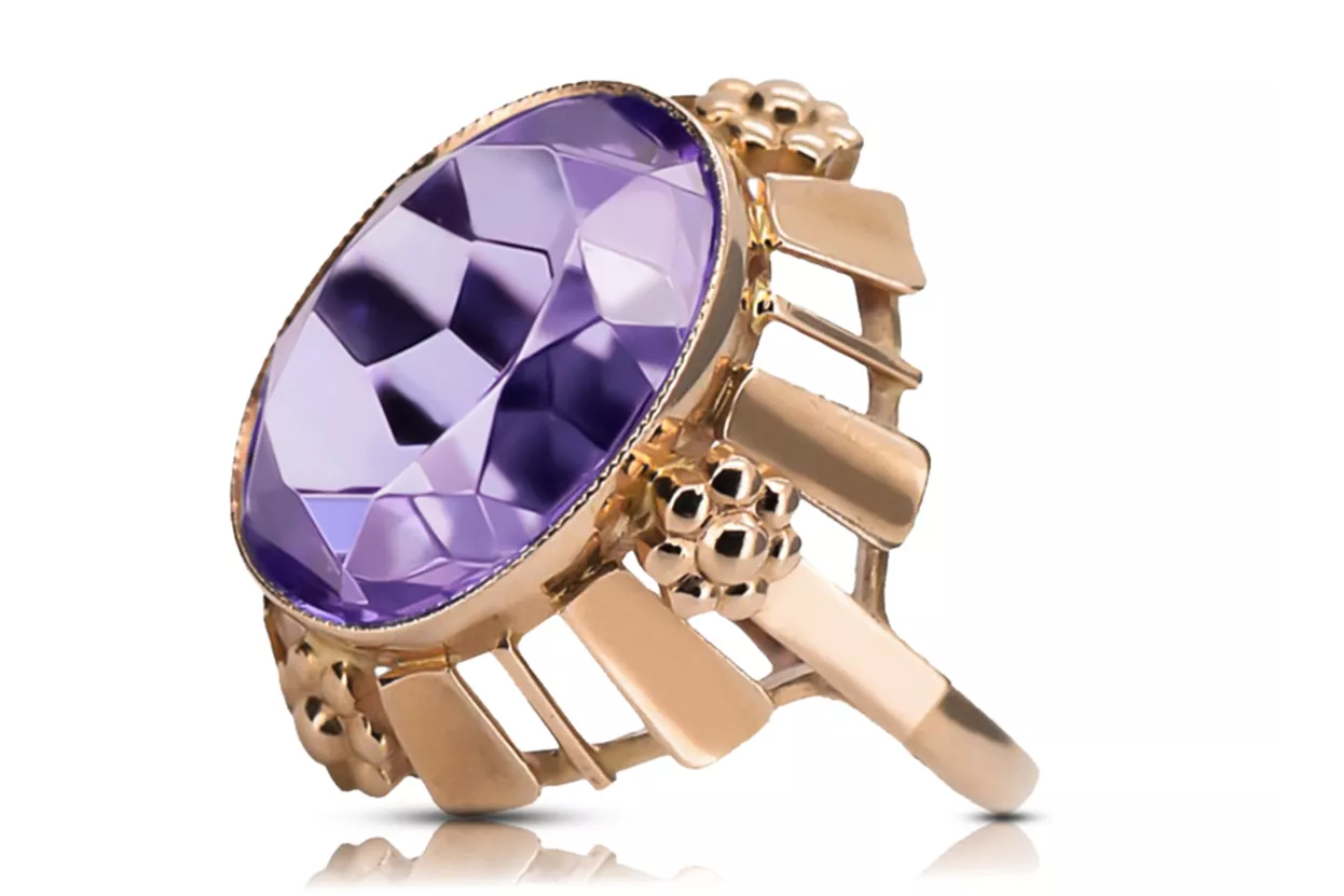 Russisch Sowjetrosa 14 Karat 585 Gold Alexandrit Rubin Smaragd Saphir Zirkon Ring vrc090 Russisch Sowjetrosa 14 Karat 585 Gold Alexandrit Rubin Smaragd Saphir Zirkon Ring vrc090