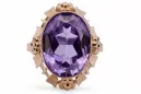 Russisch Sowjetrosa 14 Karat 585 Gold Alexandrit Rubin Smaragd Saphir Zirkon Ring vrc090