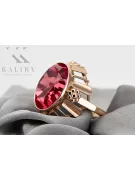 Rubinrot Originales Vintage-Roségold aus 14 Karat Ring Vintage Stil vrc043r