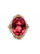 Rubinrot Originales Vintage-Roségold aus 14 Karat Ring Vintage Stil vrc043r