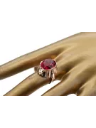 Rubinrot Originales Vintage-Roségold aus 14 Karat Ring Vintage Stil vrc043r