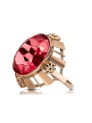 Rubinrot Originales Vintage-Roségold aus 14 Karat Ring Vintage Stil vrc043r