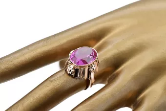 Amethyst Originales Vintage-Roségold aus 14 Karat Ring Vintage Stil vrc043r