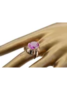 Anillo Vintage Amatista Oro rosa antiguo original de 14k vrc043r