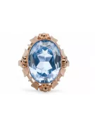 Ring Aquamarine Original Vintage 14K Rose Gold Vintage craft vrc043r