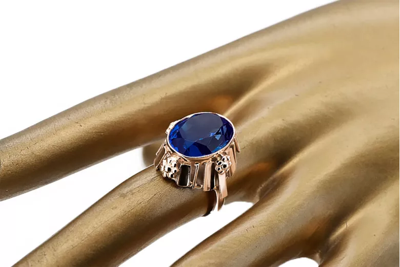 Ring Sapphire Original Vintage 14K Rose Gold Vintage craft vrc043r