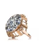 Оригинальное винтажное розовое золото 14 карат Циркон Кольцо Винтаж vrc043r