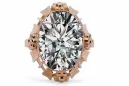 Inel Zircon Original vintage din aur roz de 14k Stil Vintage vrc043r