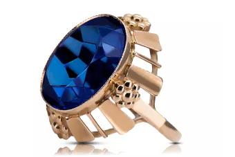 Ring Sapphire Original Vintage 14K Rose Gold Vintage craft vrc043r