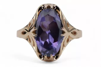 Russian Soviet rose 14k 585 gold Alexandrite Ruby Emerald Sapphire Zircon ring  vrc090